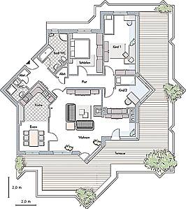 Grundrissbeispiel Gesamtwohnfläche 156 qm