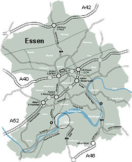 Die Lage der VILLA WERDEN in Essen