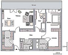 Grundrissbeispiel Gesamtwohnfläche 140 qm